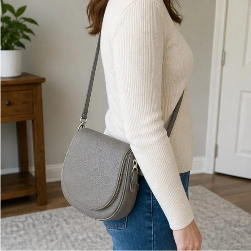 Merlot Pebbled Crossbody Bag